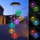 Solar LED Wind Chime Garden Hanging Spinner Light Color Changing Lamp