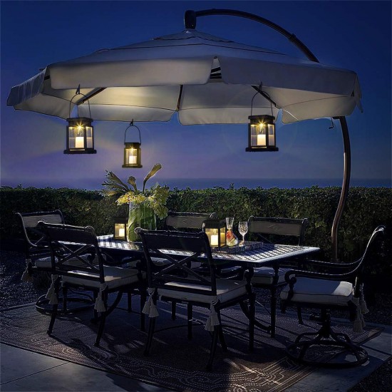 Solar Lantern Hanging Light LED Yard Outdoor Patio Garden Lamp Waterproof Decor