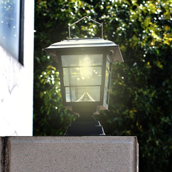 Solar Post Cap Lawn Lamp Outdoor Garden LED Waterproof Decorative Wall Light