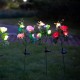 Solar Powered 4LED Artificial Rose and Bee Lawn Lamp Simulation Flower Landscape Garden Solar Light