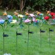 Solar Powered 4LED Artificial Rose and Bee Lawn Lamp Simulation Flower Landscape Garden Solar Light