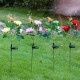 Solar Powered 4LED Artificial Rose and Bee Lawn Lamp Simulation Flower Landscape Garden Solar Light