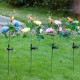 Solar Powered 4LED Artificial Rose and Bee Lawn Lamp Simulation Flower Landscape Garden Solar Light