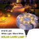 Solar Powered 8/12/16LED Lawn Light Imitation Stone Buried Lamp for Outdoor Garden Path Street