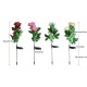 Solar Powered Artificial Rose Flower LED Lawn Light Outdoor Courtyard Garden Decoration