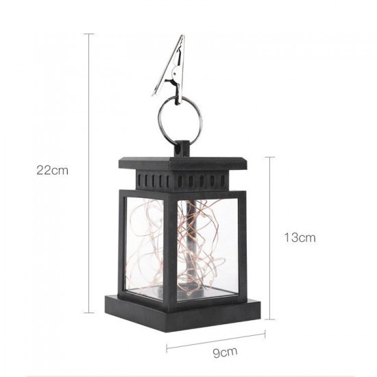 Solar Powered Hanging Lantern LED Solar Candle Lights Outdoor Decorative Path Light Lawn Light for Patio Landscape Tree Yard