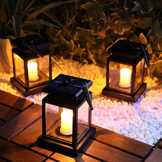 Solar Powered Hanging Lantern LED Solar Candle Lights Outdoor Decorative Path Light Lawn Light for Patio Landscape Tree Yard Solar Powered Hanging Lantern LED Solar Candle Lights Outdoor Decorative Path Light Lawn Light for Patio Landscape Tree Yard