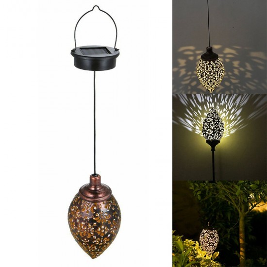 Solar Powered LED Light Lantern Hanging Outdoor Lamp Olive Shape Design Sensitive Light Sensor Control for Patio Courtyard Balcony Porch Yard Solar Powered LED Light Lantern Hanging Outdoor Lamp Olive Shape Design Sensitive Light Sensor Control for Patio Courtyard Balcony Porch Yard