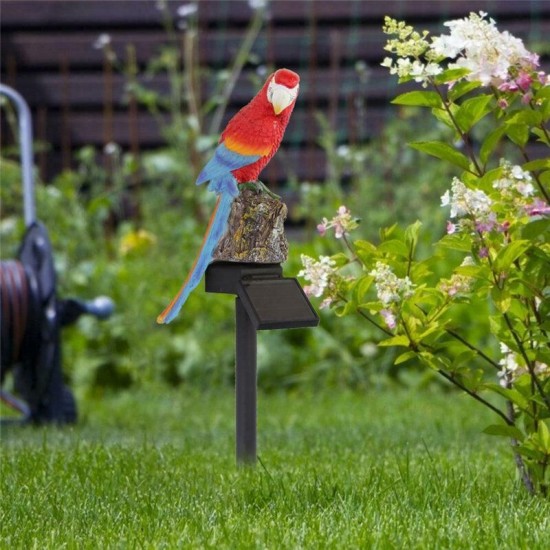 Solar Powered LED Parrot Lawn Light Waterproof Garden Landscape Lamp Outdoor Decor