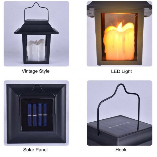 Solar Powered Lantern LED Candle Lamp Home Garden Yard Decor Outdoor Waterproof Solar Powered Lantern LED Candle Lamp Home Garden Yard Decor Outdoor Waterproof