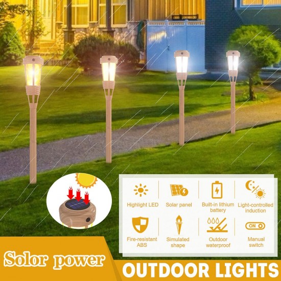 Solar Powered Lawn Light Garden Decoration Light Outdoor Waterproof Flame Lamps