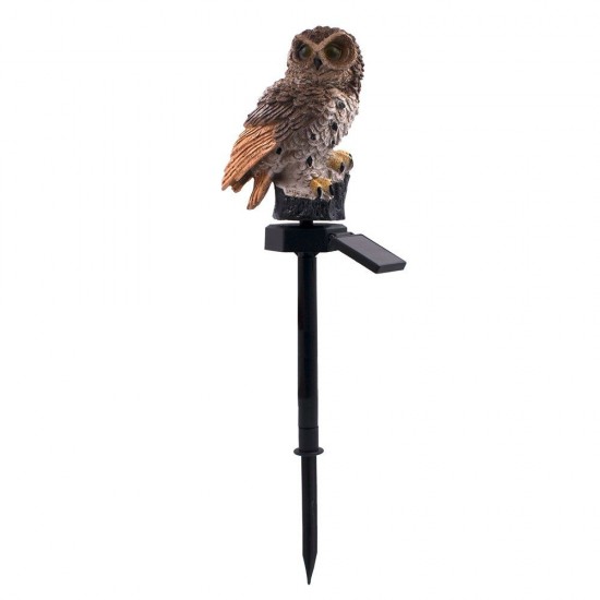 Solar Powered Owl LED Lawn Lamp Garden Decor Waterproof Landscape Light