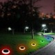 Solar Powered Plastic Round Colorful LED Lawn Light Waterproof Outdoor Garden Landscape Yard Path Lamp