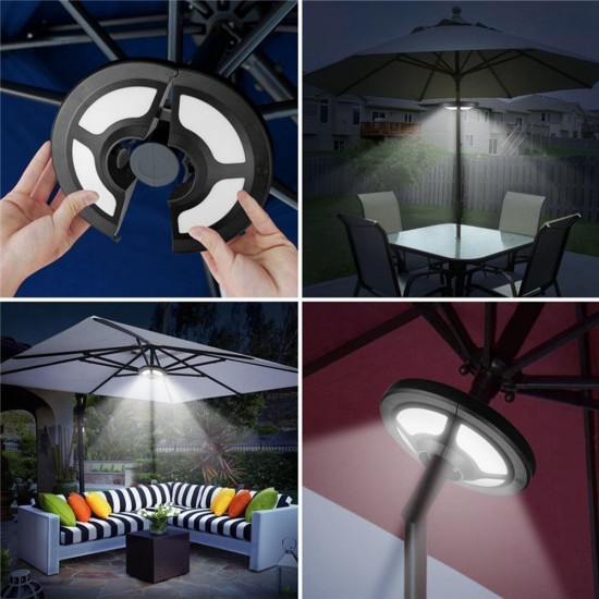 Super Bright 36 LED Umbrella Light Outdoor Patio Umbrella Pole Camping Tent