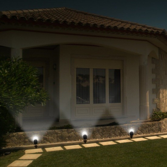 LED Outdoor Spotlights Waterproof US UK Plug Landscape Lighting For Path Lawn Warm White Garden Decoration Lighting
