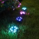 Waterproof LED Solar Lawn Lights 10LED with Side Light Colorful Gardening Light for Outdoor Lawn Garden Pathway Stairs Decoration