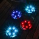 Waterproof LED Solar Lawn Lights 10LED with Side Light Colorful Gardening Light for Outdoor Lawn Garden Pathway Stairs Decoration