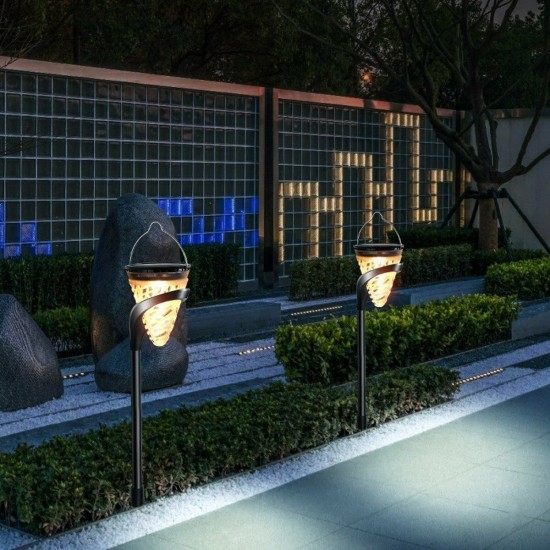 Waterproof LED Solar Powered Lawn Lamp Garden Yard Stake Landscape Pathway Light Decor