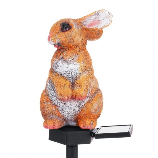 Waterproof Solar LED Landscape Light Rabbit Animal Ornament Lamp Garden Path Lawn Decor