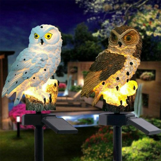 Waterproof Solar Power Owl LED Lawn Light Garden Yard Landscape Ornament Lamp Home Outdoor Decoration