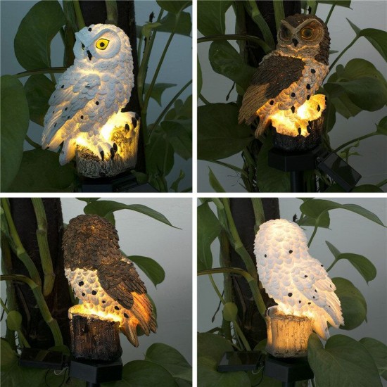 Waterproof Solar Power Owl LED Lawn Light Garden Yard Landscape Ornament Lamp Home Outdoor Decoration