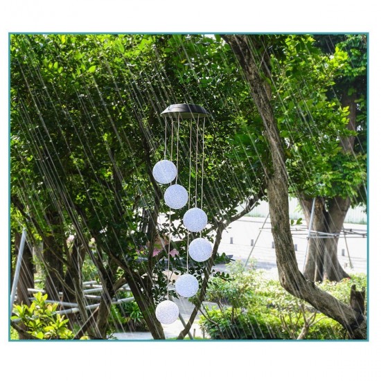 Wind Chime Light Solar Powered Color Changing Outdoor Home Garden Tree Decor LED