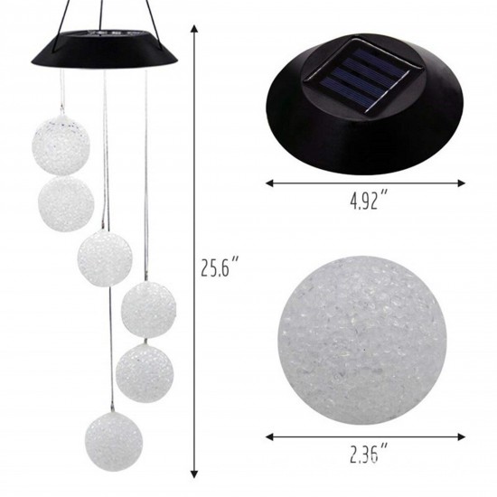 Wind Chime Light Solar Powered Color Changing Outdoor Home Garden Tree Decor LED Wind Chime Light Solar Powered Color Changing Outdoor Home Garden Tree Decor LED