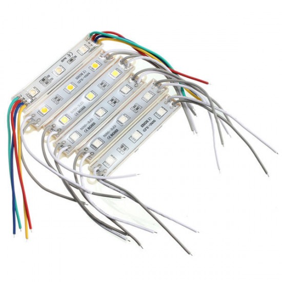 1 Piece 5050 SMD 3 LED Module Rigid Strip String Light Multi-Colors Waterproof DC 12V