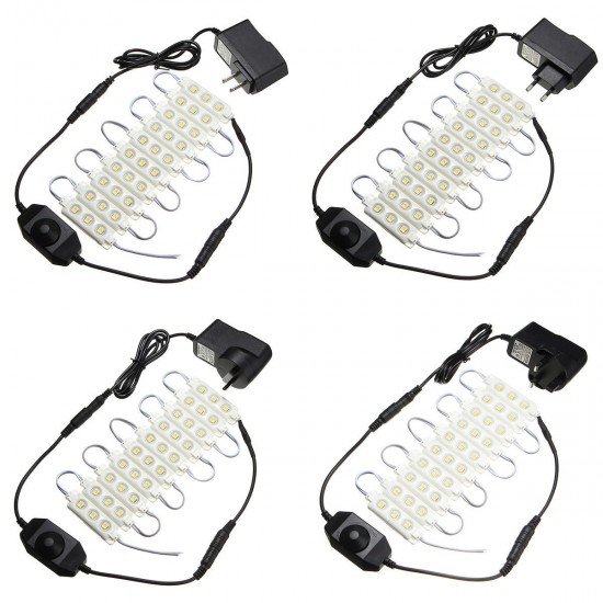 1.5M SMD5050 Waterproof Warm White LED Module Strip Light Kit Mirror Signage Lamp + Adapter DC12V 1.5M SMD5050 Waterproof Warm White LED Module Strip Light Kit Mirror Signage Lamp + Adapter DC12V