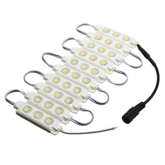 1.5M SMD5050 Waterproof Warm White LED Module Strip Light Kit Mirror Signage Lamp + Adapter DC12V