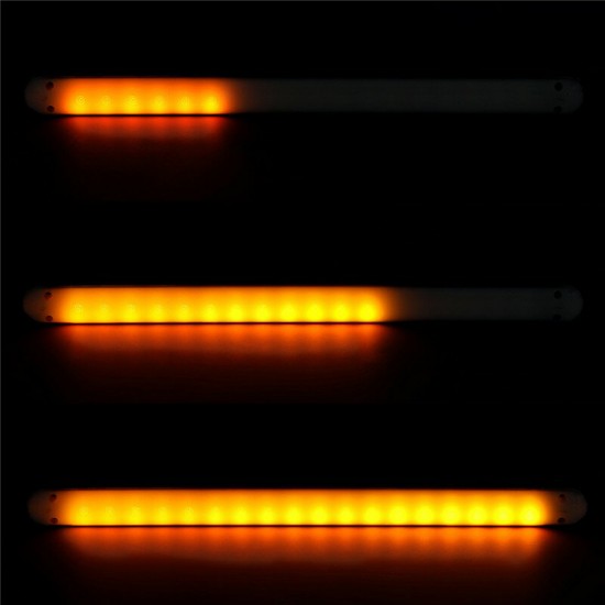 2PCS Car Motorcycle 36LED Turn Signal Flowing LED Strip Light White&Yellow 12V 2PCS Car Motorcycle 36LED Turn Signal Flowing LED Strip Light White&Yellow 12V