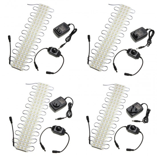 3M SMD5050 Waterproof Warm White LED Module Strip Light Kit Mirror Signage Lamp + Adapter DC12V 3M SMD5050 Waterproof Warm White LED Module Strip Light Kit Mirror Signage Lamp + Adapter DC12V