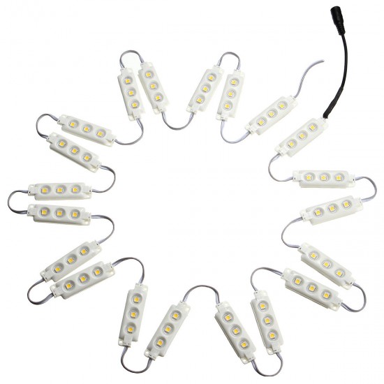 3M SMD5050 Waterproof Warm White LED Module Strip Light Kit Mirror Signage Lamp + Adapter DC12V 3M SMD5050 Waterproof Warm White LED Module Strip Light Kit Mirror Signage Lamp + Adapter DC12V