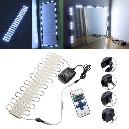3M SMD5630 Waterproof White LED Module Strip Light Kit Mirror Signage Lamp + Adapter DC12V 3M SMD5630 Waterproof White LED Module Strip Light Kit Mirror Signage Lamp + Adapter DC12V