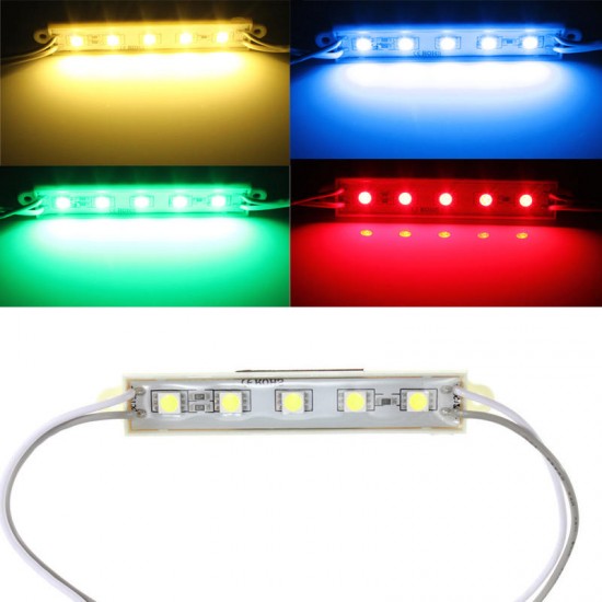 5 Colors 5 SMD 5050 LED Module Light Waterproof Strip Light Lamp 12V 5 Colors 5 SMD 5050 LED Module Light Waterproof Strip Light Lamp 12V