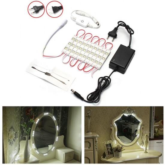 6W SMD5630 Dimmable Waterproof White 30 LED Module Strip Light Cabinet Mirror Lamp Kit AC110-240V 6W SMD5630 Dimmable Waterproof White 30 LED Module Strip Light Cabinet Mirror Lamp Kit AC110-240V