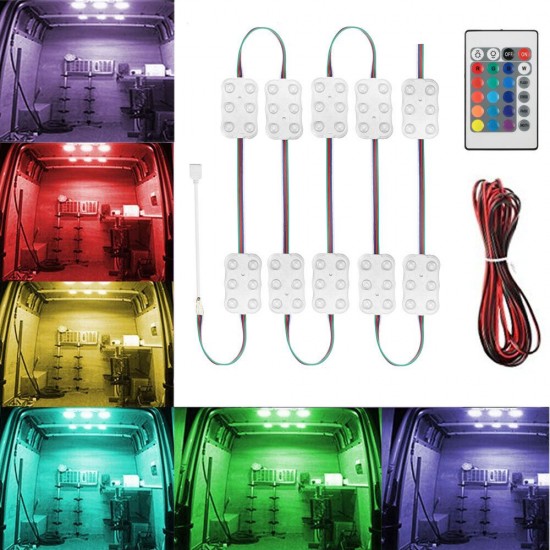 DC12V LED Van Ceiling Interior Module Strip Light Kit Waterproof Home Motorcycle Car Christmas Decoration