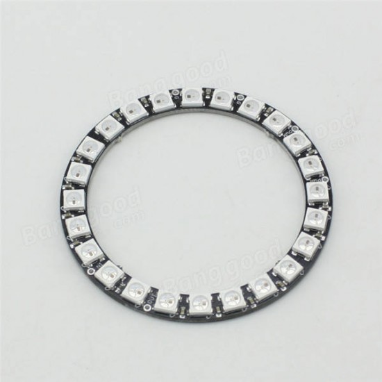 DC4-7V LED Ring 24 x WS2812 5050 RGB LED with Integrated Drivers DC4-7V LED Ring 24 x WS2812 5050 RGB LED with Integrated Drivers