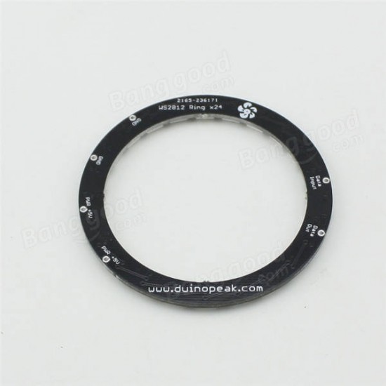 DC4-7V LED Ring 24 x WS2812 5050 RGB LED with Integrated Drivers