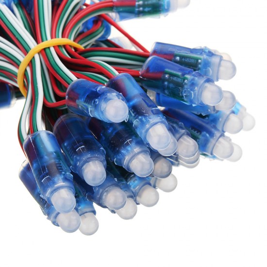 DC5V 5M 50PCS 21W WS2811 RGB IP68 Full Color LED Pixel Module Strip Light with DC Connector DC5V 5M 50PCS 21W WS2811 RGB IP68 Full Color LED Pixel Module Strip Light with DC Connector