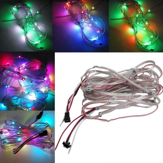 DC5V 5M WS2812 5050 SMD RGB 3 Pins LED Module Strip Light with Female Male Connector DC5V 5M WS2812 5050 SMD RGB 3 Pins LED Module Strip Light with Female Male Connector