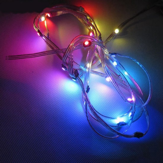 DC5V 5M WS2812 5050 SMD RGB 3 Pins LED Module Strip Light with Female Male Connector DC5V 5M WS2812 5050 SMD RGB 3 Pins LED Module Strip Light with Female Male Connector
