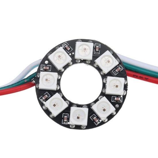 DC5V 8 Bits WS2812B 5050 RGB DIY LED Module Strip Ring Pixel Light with Integrated Drivers Board