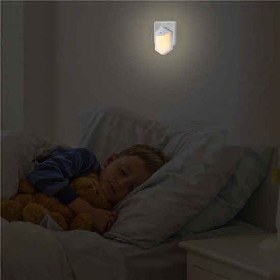 0.5W 6 LED Light-controlled Night Light Wall Hallway Bathroom Bedroom Kid Warm White Lamp AC110-240V