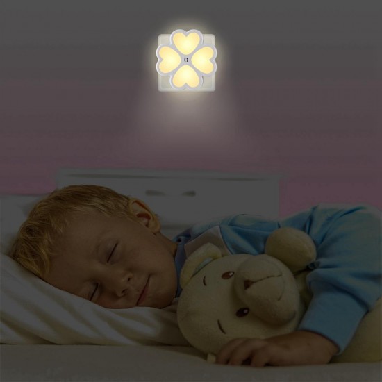 0.5W Light Sensor LED Night Wall Lamp Plug-in For Baby Kid Bedroom Home AC100-240V