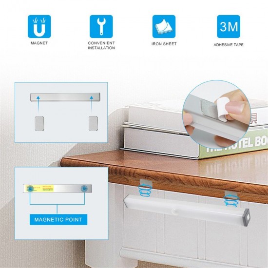 10-36LEDs Under Closet Light Motion Sensor USB Rechargeable Magnetic Strip Lamp 10-36LEDs Under Closet Light Motion Sensor USB Rechargeable Magnetic Strip Lamp