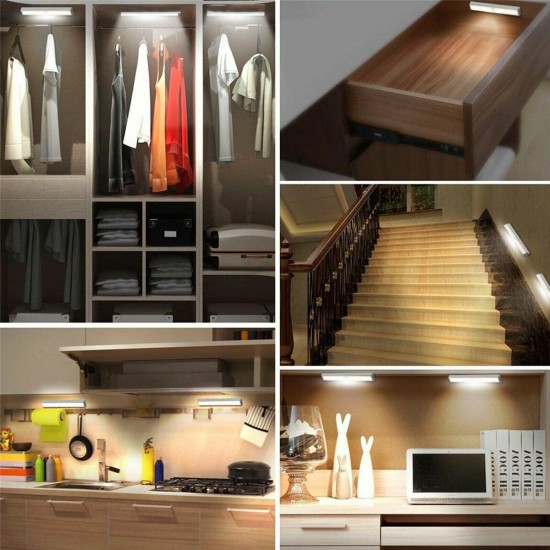 10-36LEDs Under Closet Light Motion Sensor USB Rechargeable Magnetic Strip Lamp 10-36LEDs Under Closet Light Motion Sensor USB Rechargeable Magnetic Strip Lamp