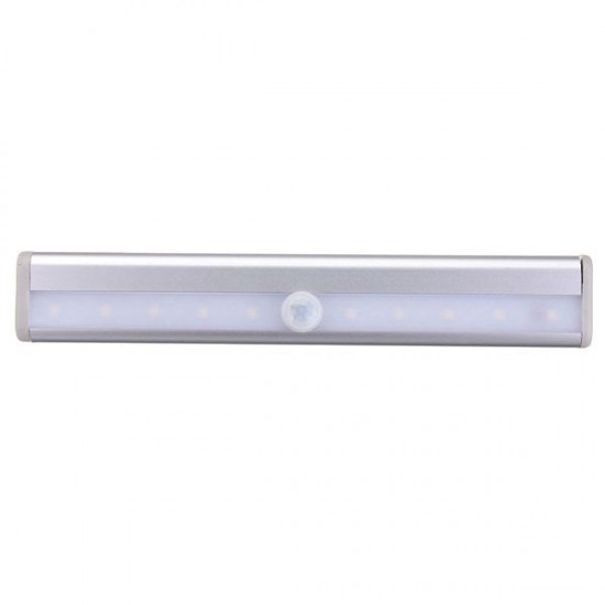 10 LED PIR Motion Sensor Light For Cabinet Wardrobe Bookcase Stairway