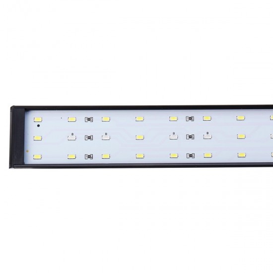 100-240V 10W Clip-on LED Aquarium Light Fish Tank Decoration Lighting Lamp with White & Blue LEDs, Touch Control, 2 Modes