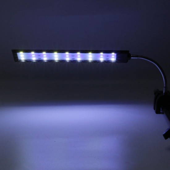 100-240V 10W Clip-on LED Aquarium Light Fish Tank Decoration Lighting Lamp with White & Blue LEDs, Touch Control, 2 Modes 100-240V 10W Clip-on LED Aquarium Light Fish Tank Decoration Lighting Lamp with White & Blue LEDs, Touch Control, 2 Modes